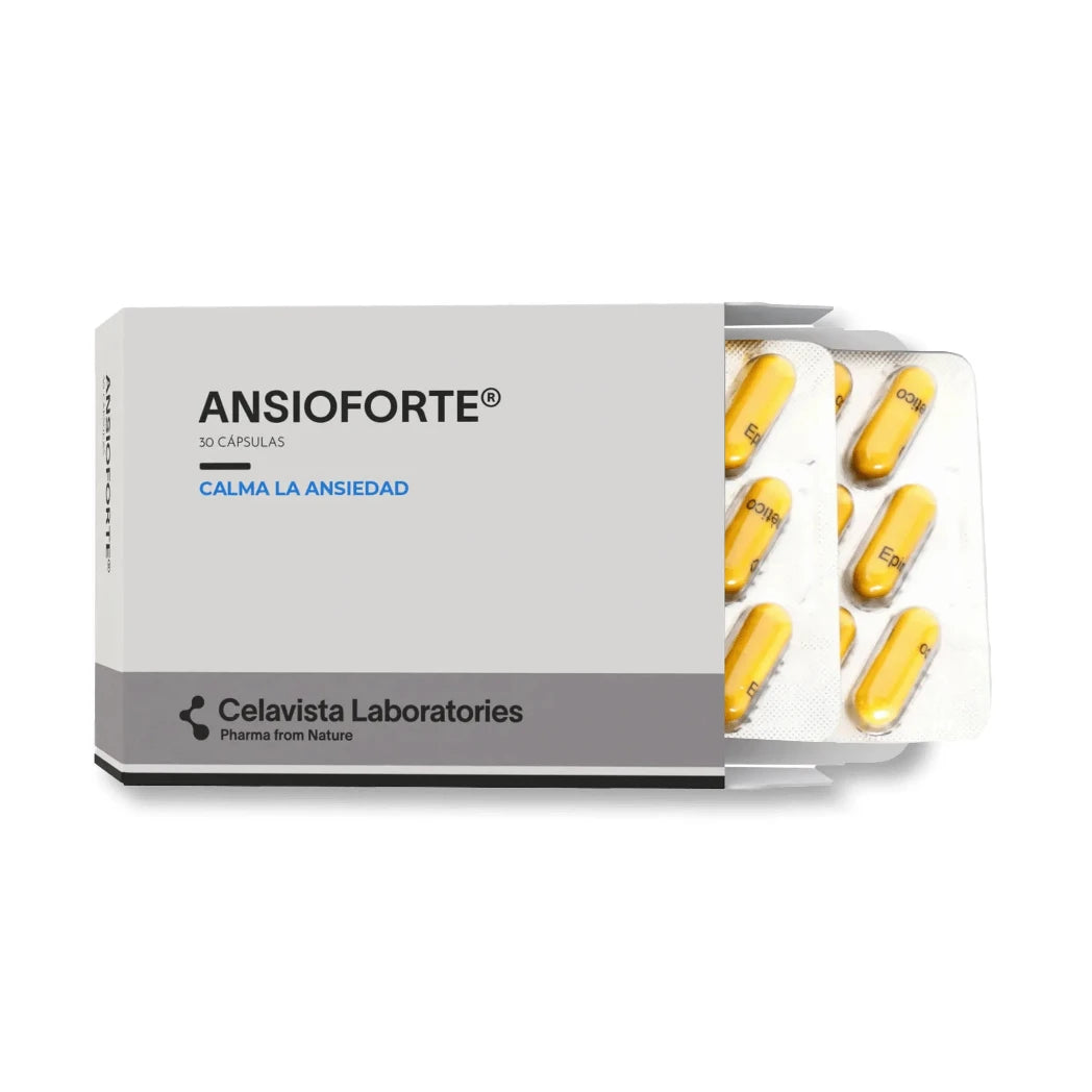 Suplemento natural para ansiedad y nervios con magnesio y triptófano - Ansioforte vista delantera