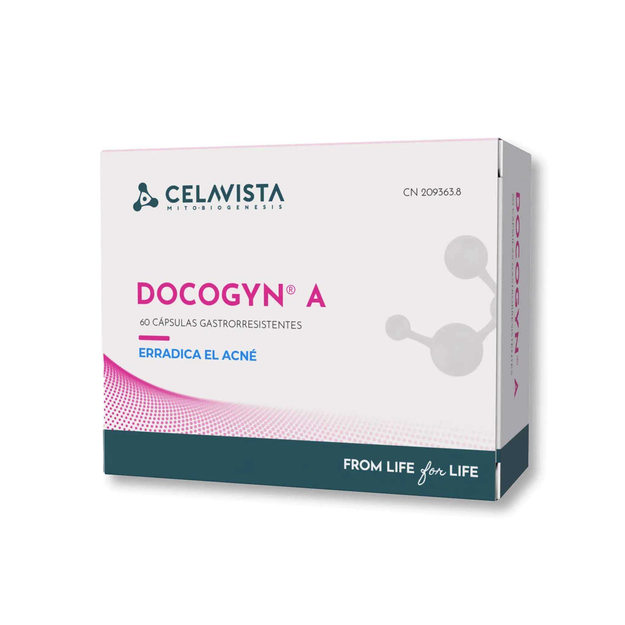 Docogyn A pastillas para el acné sin receta granos en la cara - 60 cápsulas Celavista
