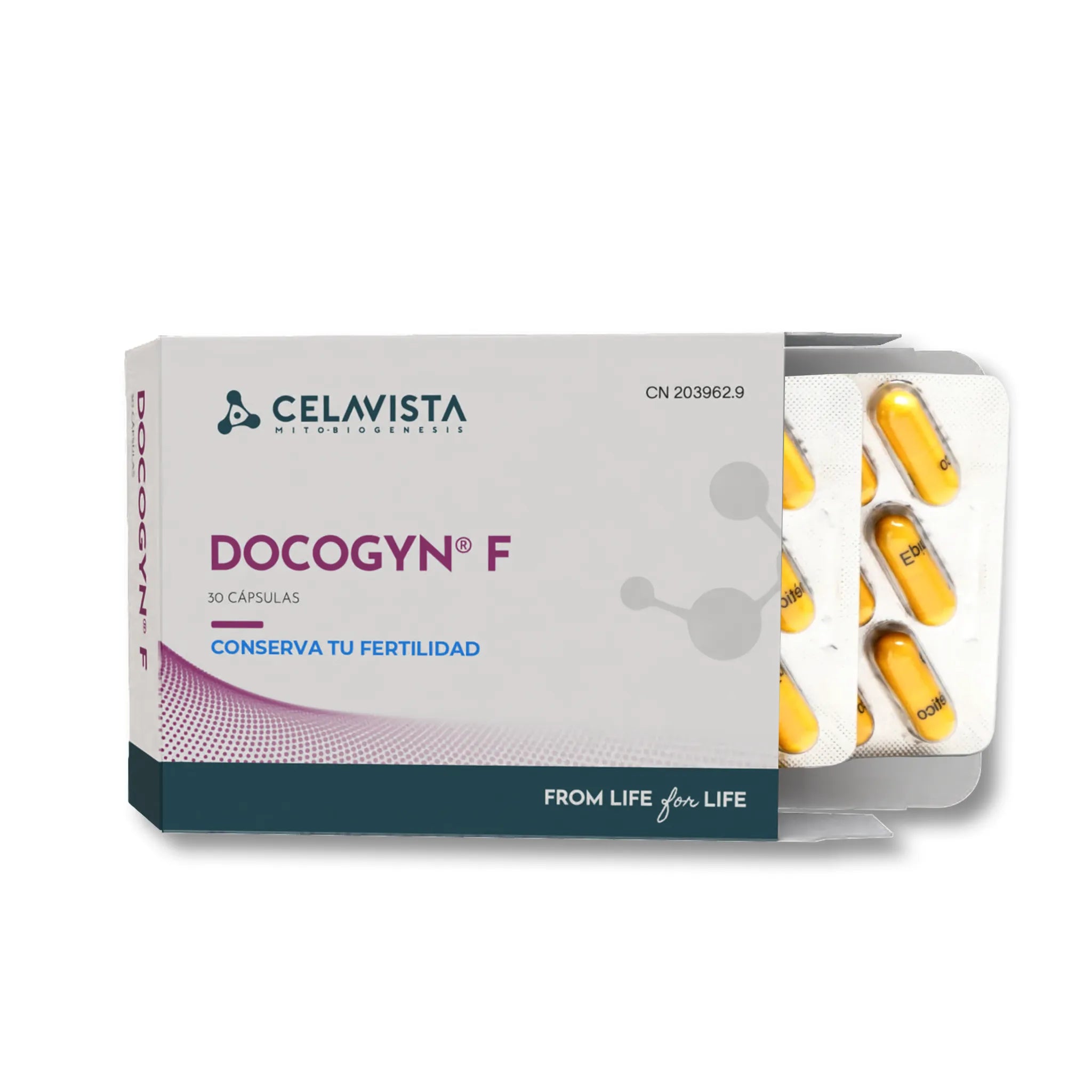 Pastillas para quedar embarazada con diosgenina y Paeonia lactiflora - Docogyn F vista frontal