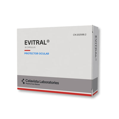 Caja de Evitral tratamiento para miodesopsias y moscas volantes - 30 cápsulas Celavista