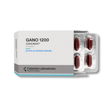 Suplemento natural con reishi para alopecia androgénica y defensas bajas - Gano 1200